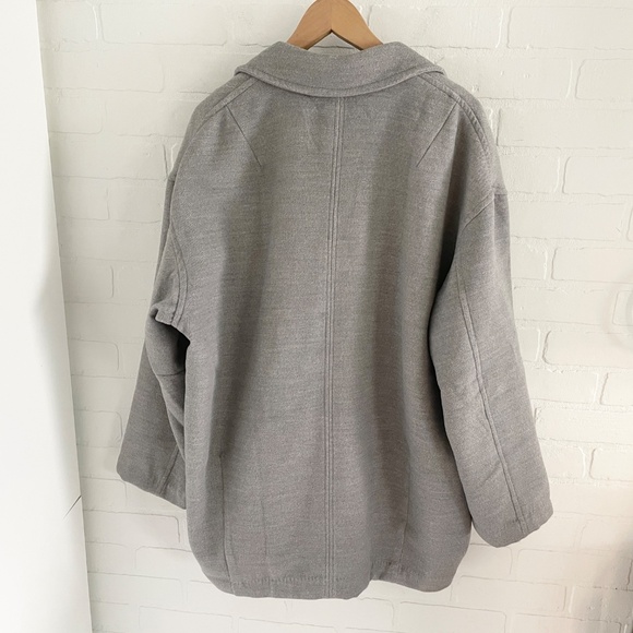 Free People Pea Coat Hannah Slouchy Double Breasted Blazer Oversized Lagenlook M - Picture 11 of 15